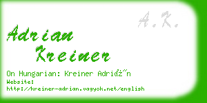 adrian kreiner business card